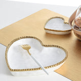 Love is in the Air Heart Dish White/Gold