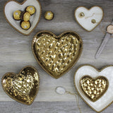 Love is in the Air Heart Dish White/Gold