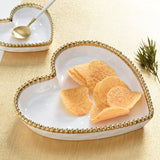 Love is in the Air Heart Dish White/Gold
