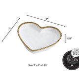 Love is in the Air Heart Dish White/Gold