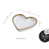 Love is in the Air Mini Heart Dish White/Gold