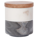 Salt Cellar Marble White+Slate Set/4 Element Plates Bundle