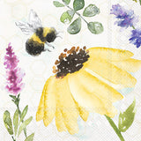 Cocktail Napkin | Summer Bees Cream