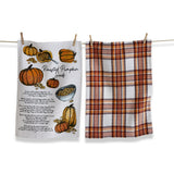 PUMPKIN SEED DISHTOWEL S/2 MULTI HARVEST