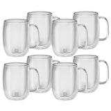Glass Coffee Mugs 8-Piece Set